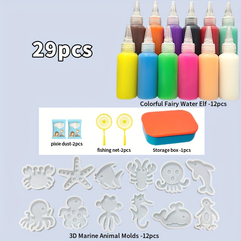 29 15pcs   new and unique diy toys magical water   craft supplies kit diy toys ocean animal molds suitable for halloween christmas thanksgiving birthday gift Product details 4