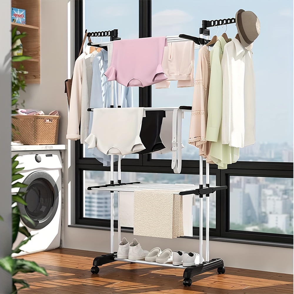 3 clothes drying rack airer stand details 1