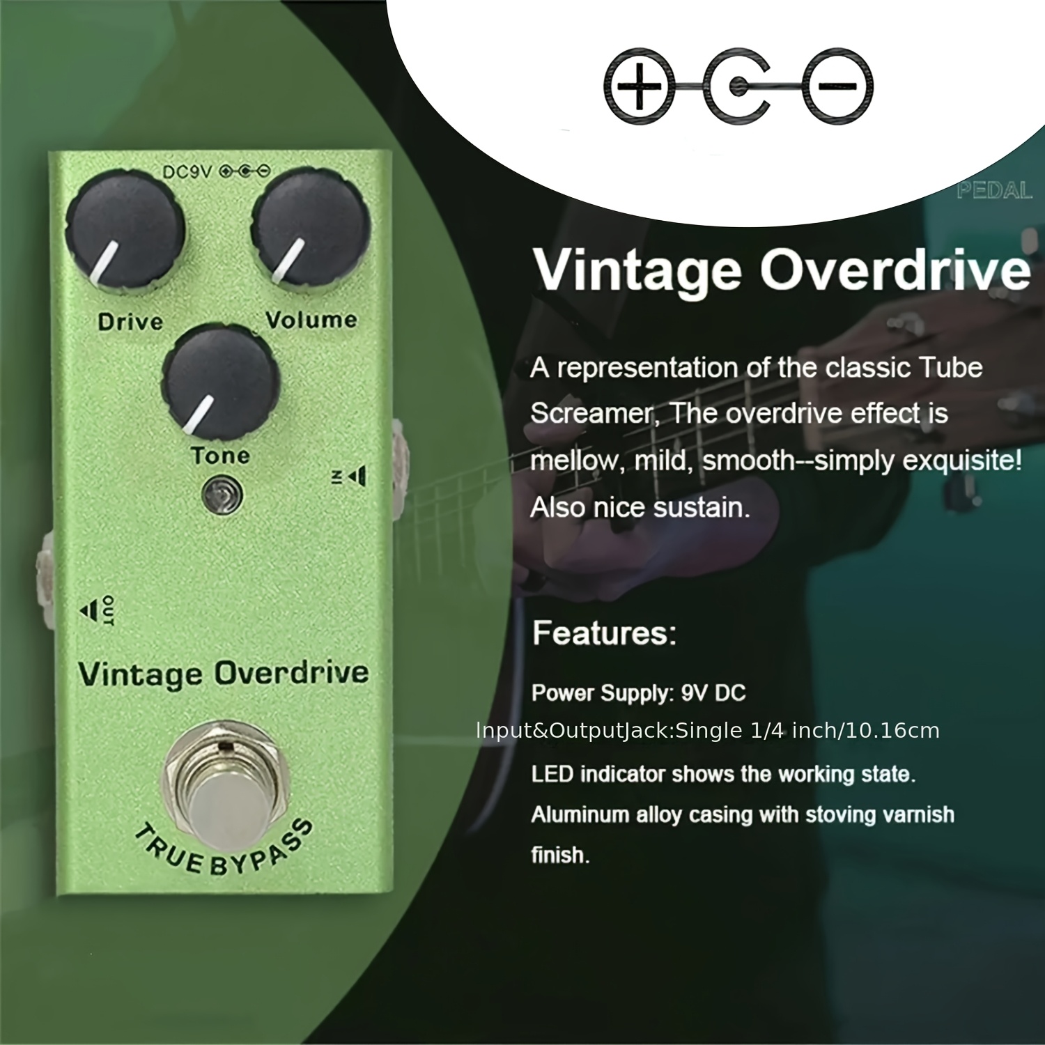 Image of Classic Electric Guitar Effects Pedal, Mini Single Type, 9v, True Bypass, No Power Cable Included
