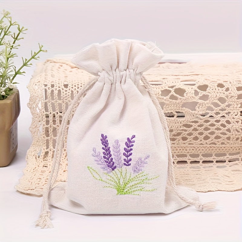 TEMU Cadeau pour elle/lui, 50 sacs cadeaux brodés à la en lin avec cordons de serrage, parfaits pour de mariage, et le stockage de décoration de fête