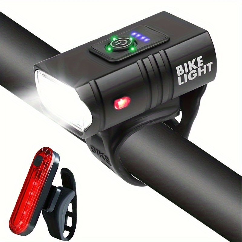 

Bike Lights Usb Fast Charging Bicycle Light Set, Rechargeable Bike Light Set 3+6 Mountain Bike Headlight Long Safety Bike Front & Rear Light For Road, Mountain, Mtb Off-road Night Riding