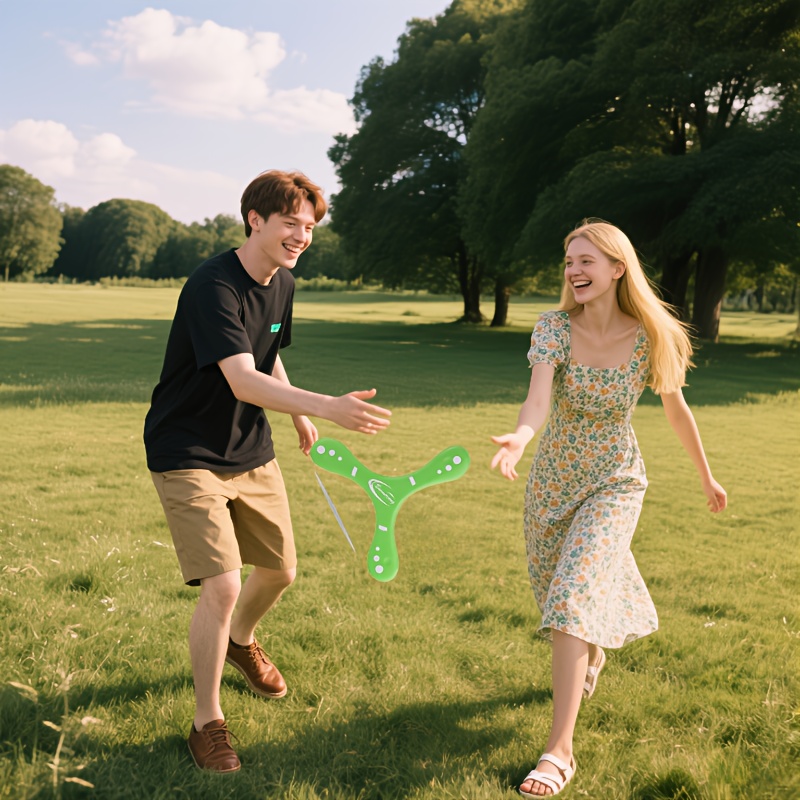 One Boomerang Outdoor Sports Returning Boomerang - Soft and Safe Indoor/Outdoor Flying Disc for Adults, with Bright Colors and Grip Buttons, Perfect for Relaxation and Social Interaction, an Ideal Gift for Birthdays, Christmas, Easter, and