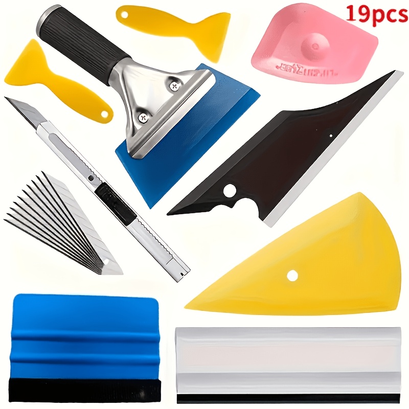 19pcs/31pcs Automotive Window Tinting Tool Kit, Professional Window Film Scraper Tools, for Car Window Tint Installation, Color Modification, Bubble-Free Application & Glass Cleaning
