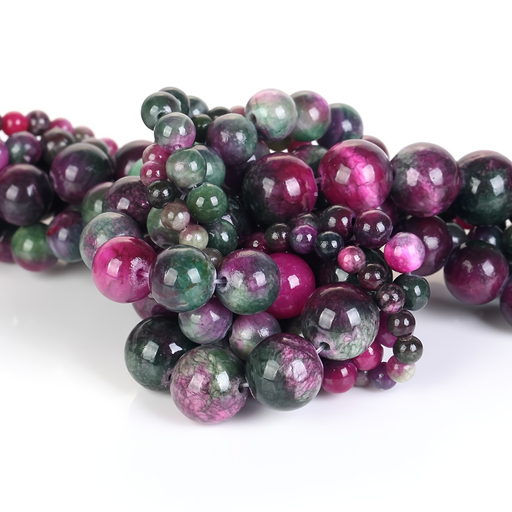 Genuine Natural Plum Flower Tourmaline Stone Beads For...