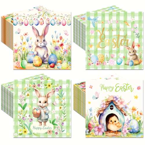 PAW Vintage Easter Bunnies Paper Napkins - 20 Pack For Decoration & Decoupage