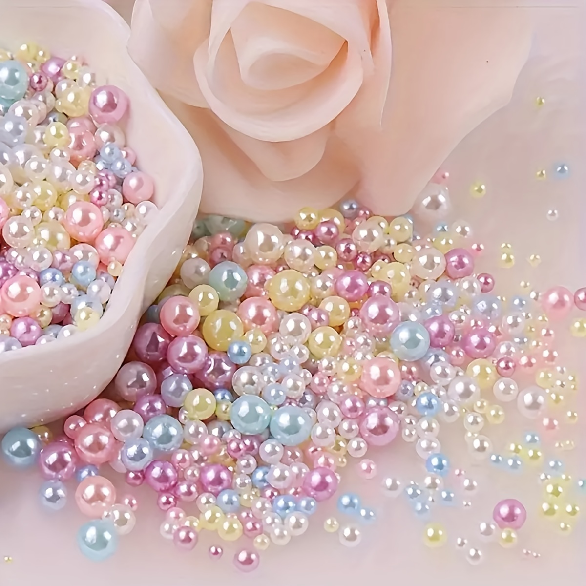 

200/400/800pcs Decorative Beaded Confetti, Assorted Macaron Colors, Plastic , For Wedding, Birthday, Party, Christmas, Valentine's Day Decor, Suitable For 14+