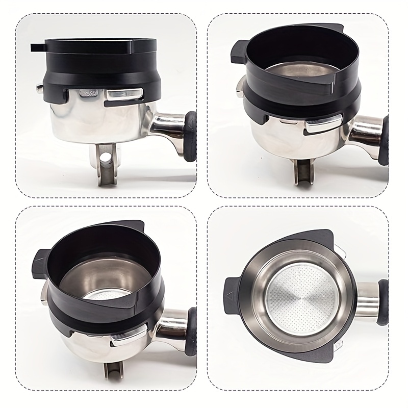 1pc   series compatible coffee dosing funnel ring 54mm handle attachment food grade plastic coffee powder adapter black with no electricity required for coffee machine details 2