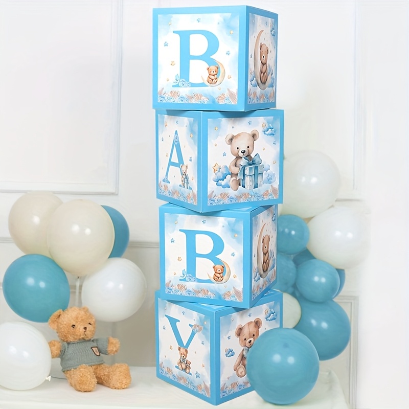 4peças caixas de balões de     pequeno, 27cm, papel de decoração para festa de chuveiro, decoração de   para aniversário, casamento,   de gênero, pacote de tema de  