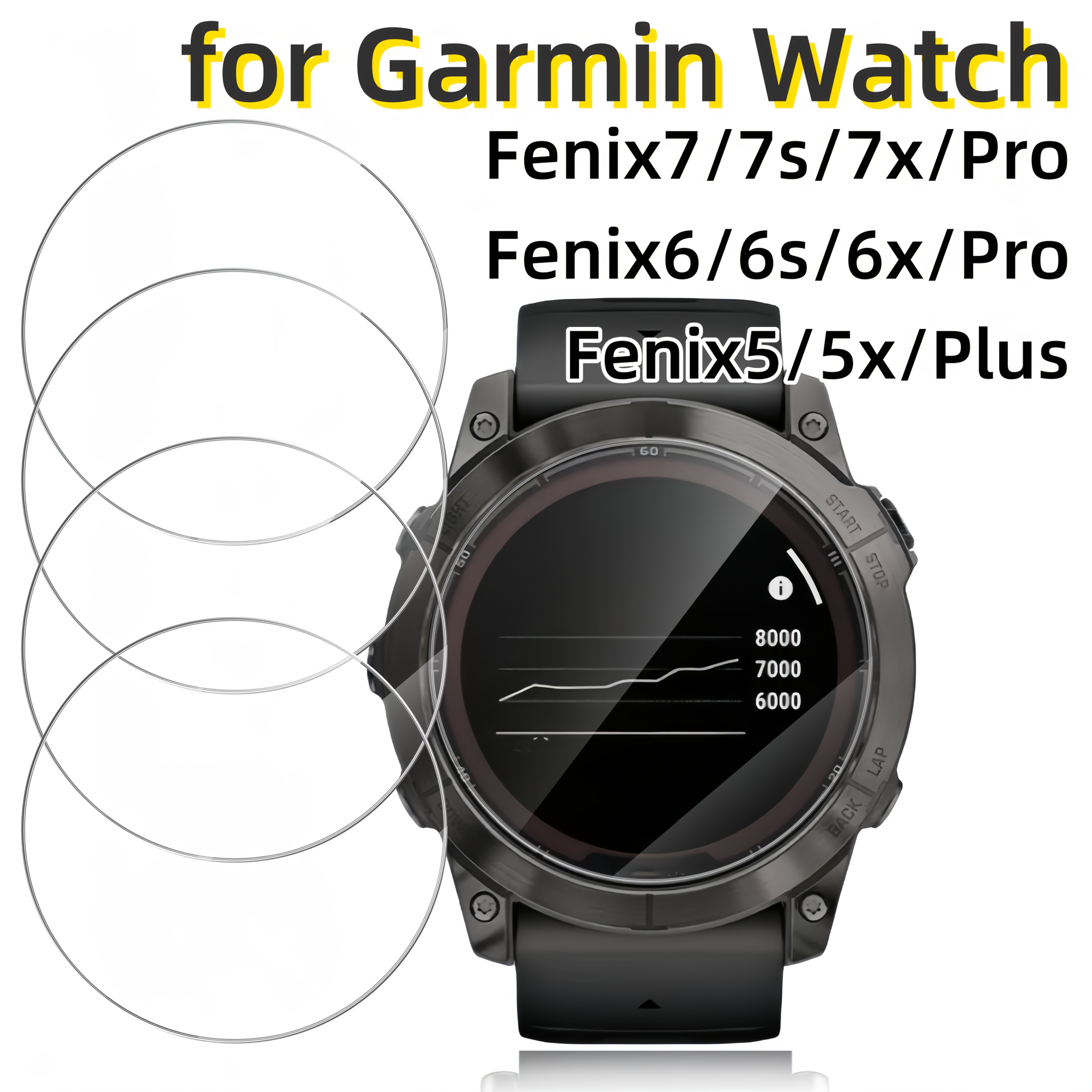 Pellicola Protettiva In Vetro Temperato Yoomigle Per Garmin Fenix 7 E Fenix 7 Solar (4 Pezzi) - 9H, Anti Graffio, Anti Impronta, Senza Bolle - 2