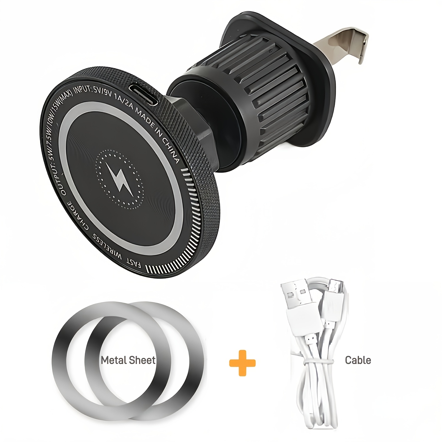 TEMU Magnetic Car Phone Mount Charger, 15w Fast Wireless Charging Car Vent Phone Holder, 360° Adjustable Strong For Iphone 17 Pro 15 14 13 12 Series
