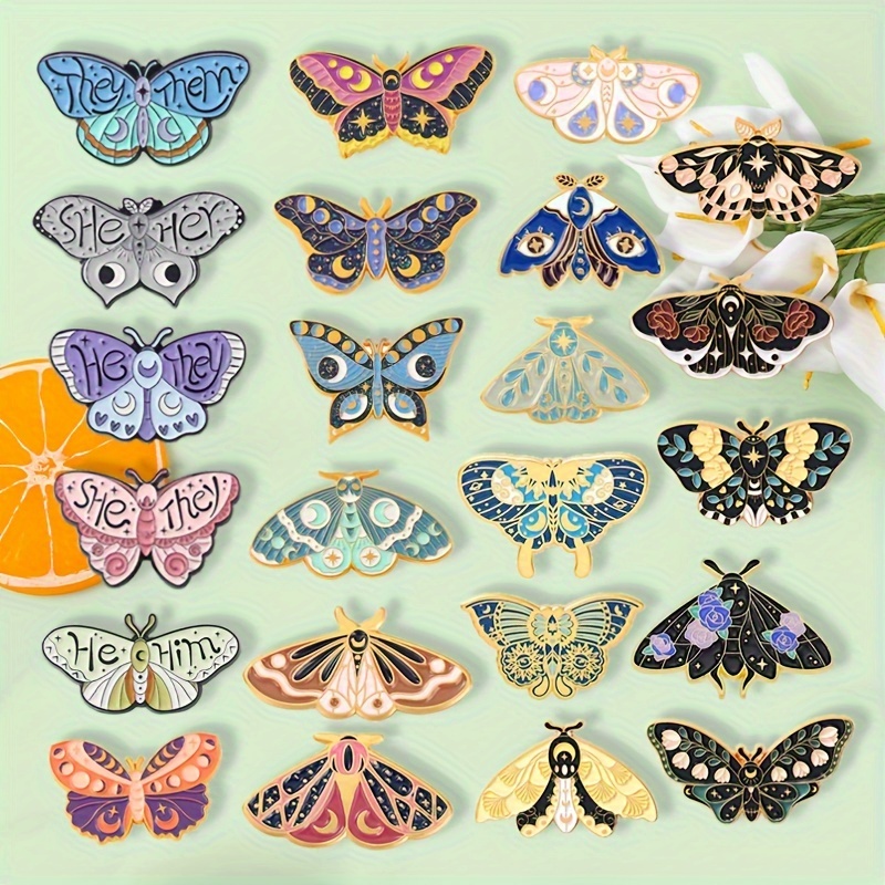 

23pcs Gillna Elegant Brooch Pins Set, Alloy Fashionable Animal Enamel Lapel Pin Badges, Accessories For Hats, Backpacks, And Clothing, Jewelry Gift