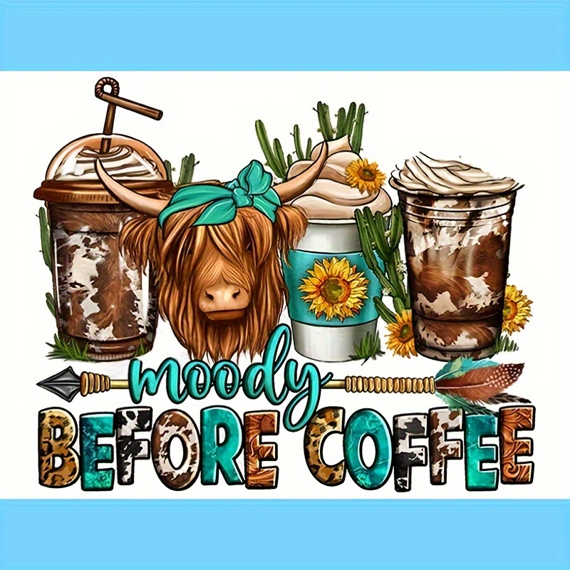 

Diy 5d Diamond Painting Kit - Coffee Cow Design | Full Drill Round Rhinestones | Acrylic Embroidery Art | Frameless Wall Decor Craft Set | Perfect Gift Idea