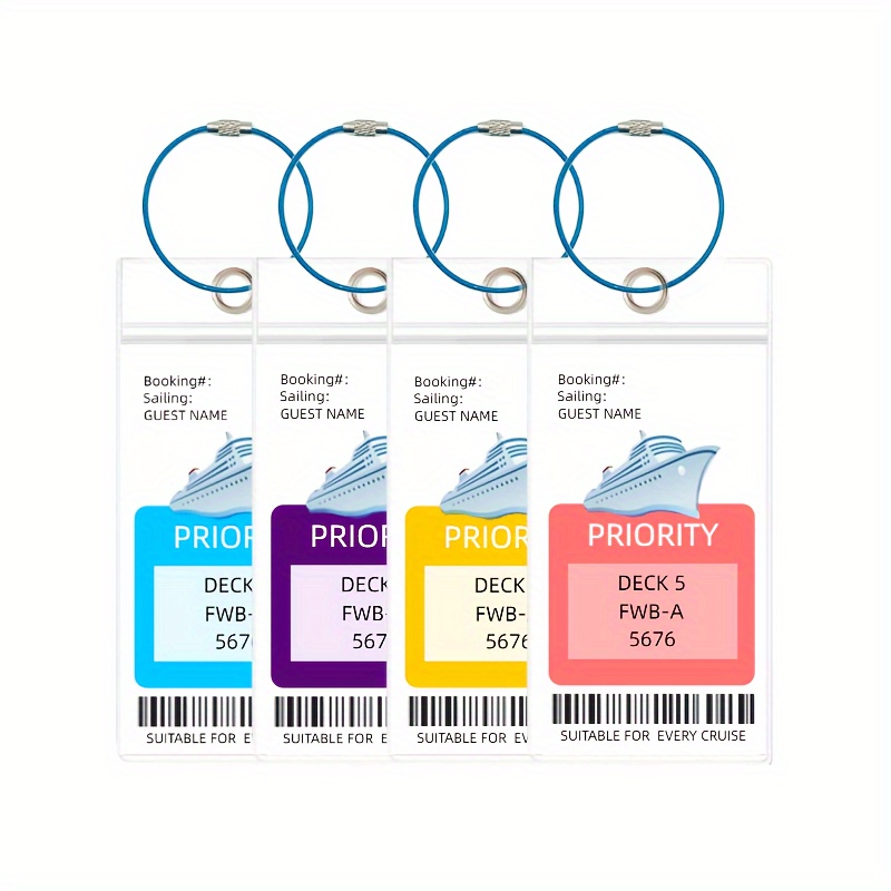Cruise Luggage Tags-10Pack Luggage Tags for Cruise Ships-Cruise Tags  Holders for Luggage-Cruise Luggage Tag Holder with Steel Loops, Compatible  with