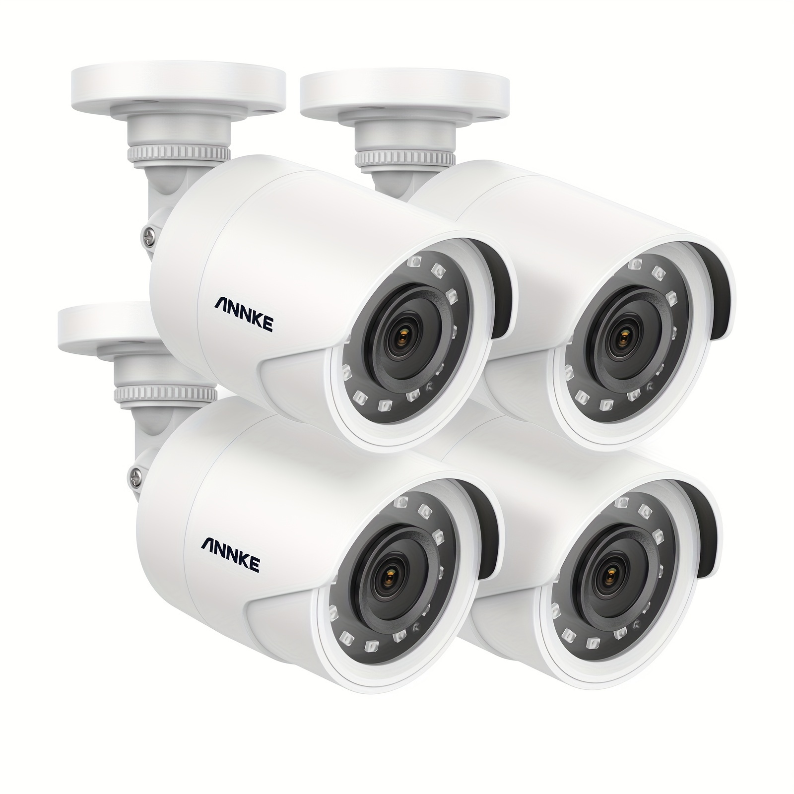 Annke 4pcs 1080p Tvi Camera, 2mp Surveillance Cameras, 30m Night Vision, Video Surveillance Cctv Camera