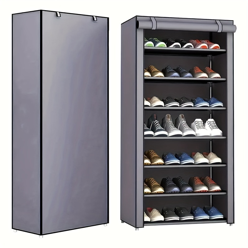 

8-tier Zippered Shoe Organizer - Durable Metal Construction For Boots, Jewelry & Watches