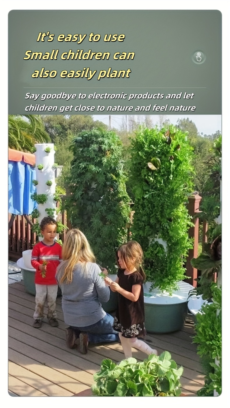11-Tier Hydroponics Tower Vertical Hydroponics System Soil-Free Cultivation Planting Tower Garden Vegetables Strawberry Planting Pipeline