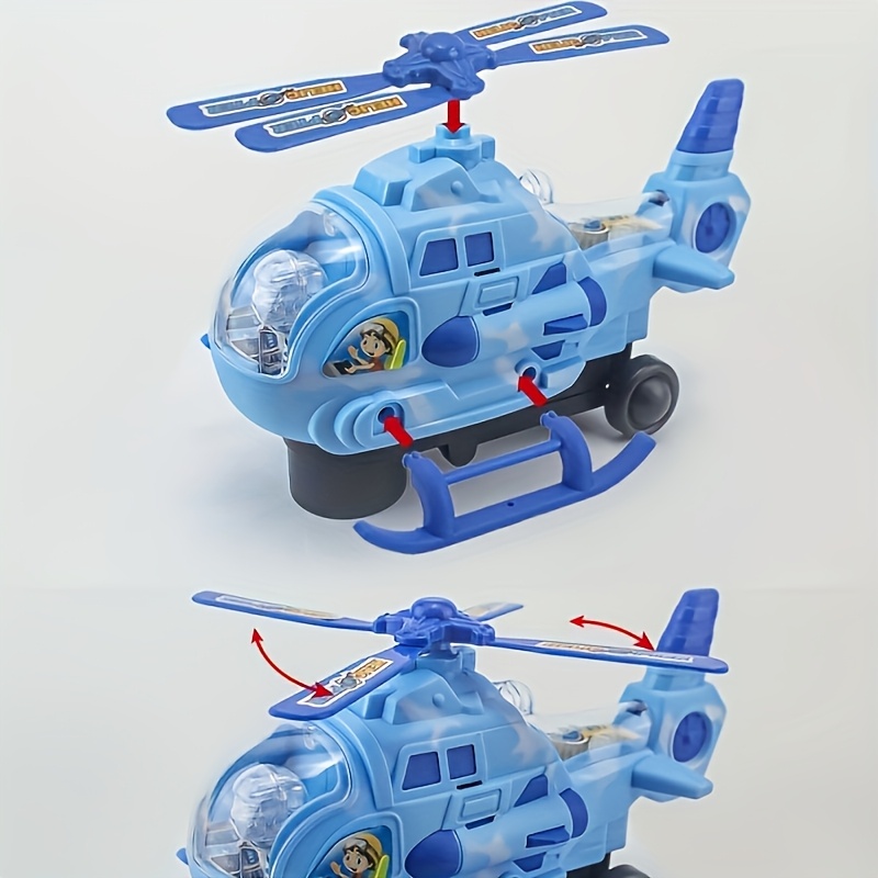 Electric Helicopter Toy for Youngsters with Lights and Music, 360° Rotation, Durable Plastic, Suitable for Boys and Girls, Ideal for Holidays and Playtime