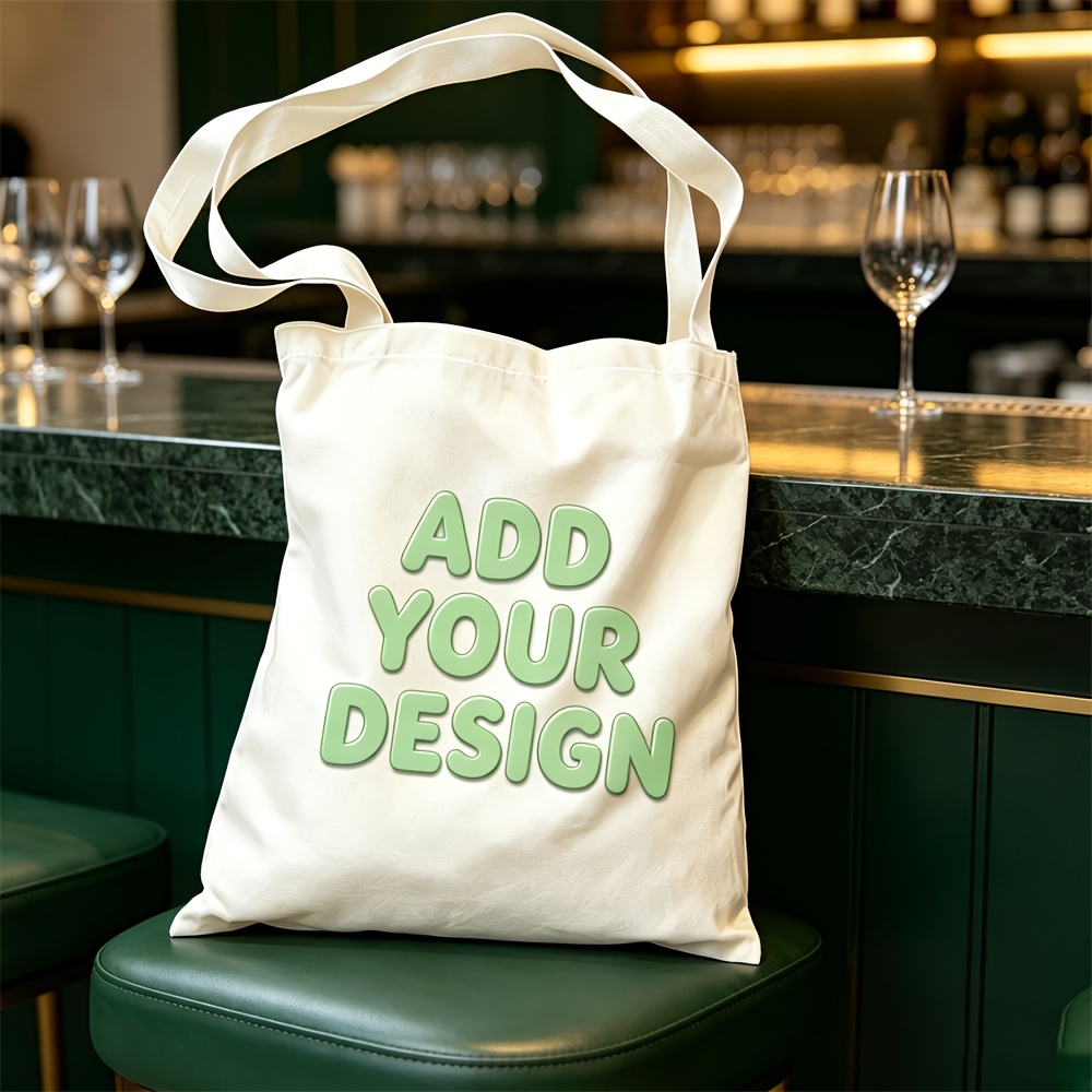 TEMU Bolso Tote de Lona Personalizado con Foto a Impresión, Bolso de para Ir al Trabajo, Bolso de Compras para el