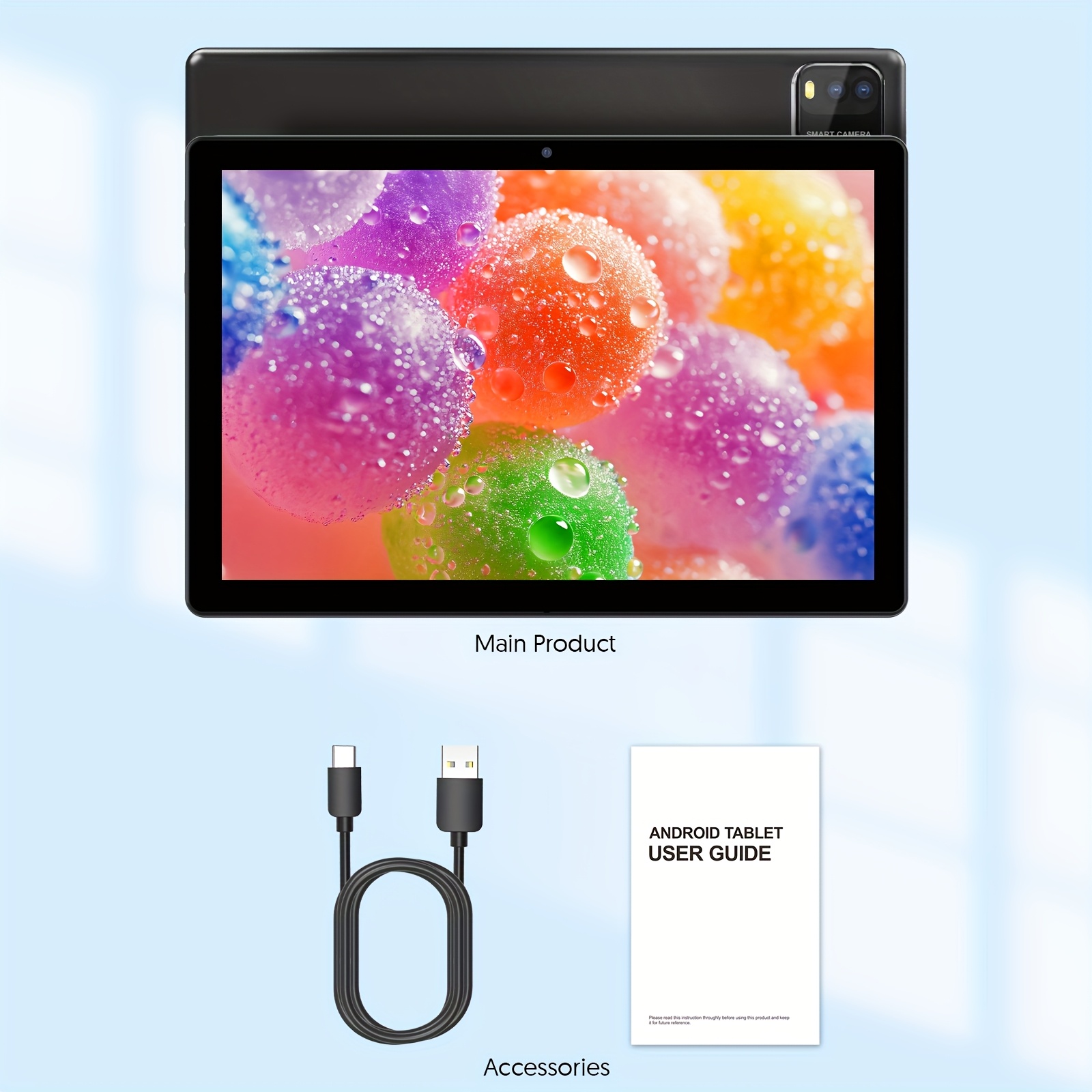 10.1-inch 15 Tablet, 12(3+9)gb , 64gb Rom, With Keyboard, Mouse, Stylus And Protective Case, 1280*800 Ips Display, 2mp+8mp Cameras, 6000mah Long-life Battery, Lightweight And , Stylish And Elegant