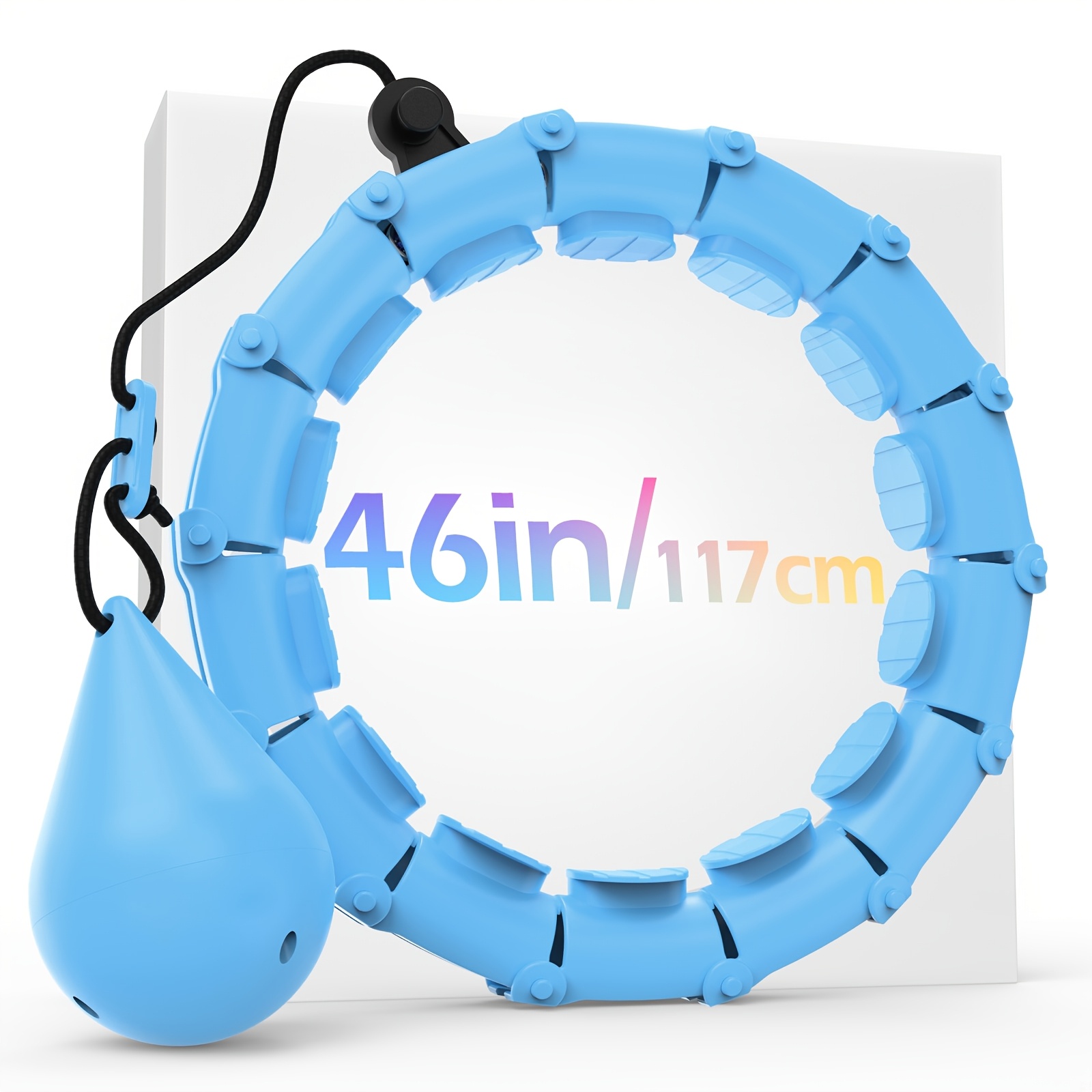 Image of Jloibao Weighted Pilates Circle, Size 46 Inches/117 Centimeters, With 24 Detachable Links And Empty Balls, Suitable For Women And Beginners Circles