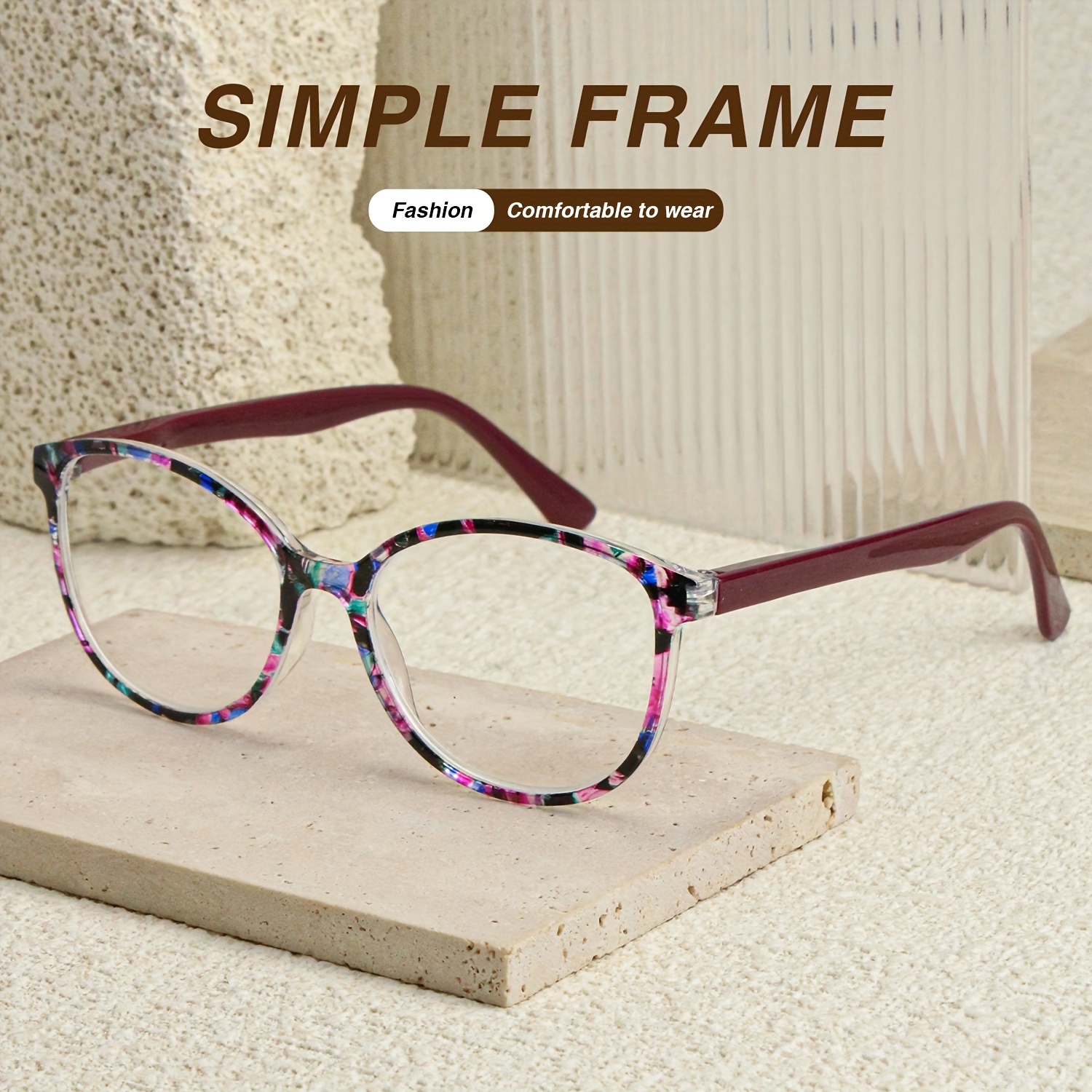 Classic Versatile Reading Glasses with Retro Patterned Frames