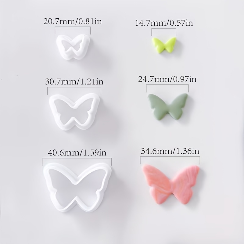 TEMU 3pcs Set Of -shaped Soft Clay Cutters, Soft Clay Cutting Tools For Earring Making And Mini Cutters For Jewelry Making