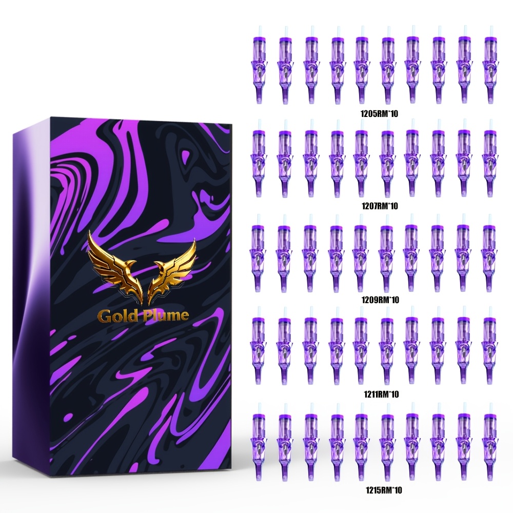 Image of Tattoo Cartridge Needles 50pcs Mixed Set - Includes 1205rm, 1207rm, 1209rm, 1211rm, 1215rm 5 Models, Standard Sealed Packaging, Compatible With Tattoo Machines, , Tattoo Supplies, Christmas Gifts.