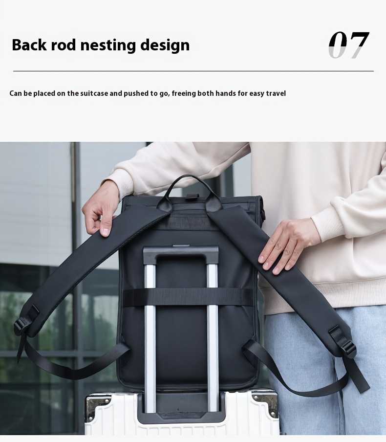 Men's Large Capacity Travel Backpack, Carry-On Backpack, Separate Laptop Compartment, Outdoor Sports Hiking Daypack for Casual Daily Use