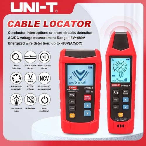 ut25cl handheld cable locator ncv non contact electrical test electrical safety detector trace underground cable probe
