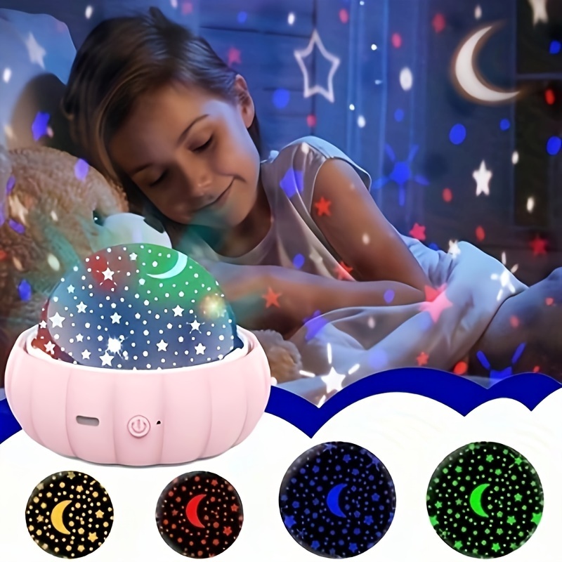 

Projection Night Light, 360 ° Rotating Color Changing Led Light, Usb Powered, Suitable For Bedroom Decoration, Perfect Halloween Christmas Gift