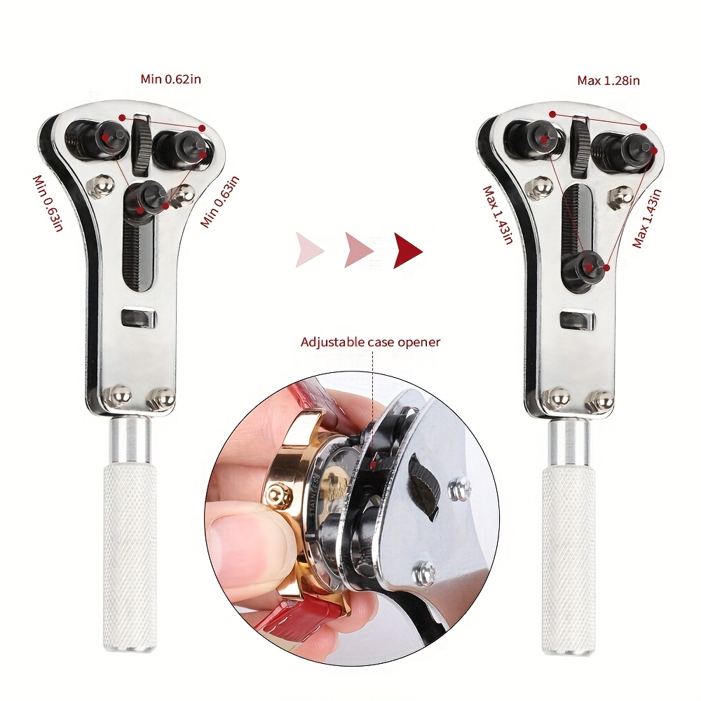 41pcs Professional Watch Repair Tool Screwdriver Set with Spring Bar  Tool, Pin Remover, Case Opener, Complete Watch Band Link Adjustment Kit with