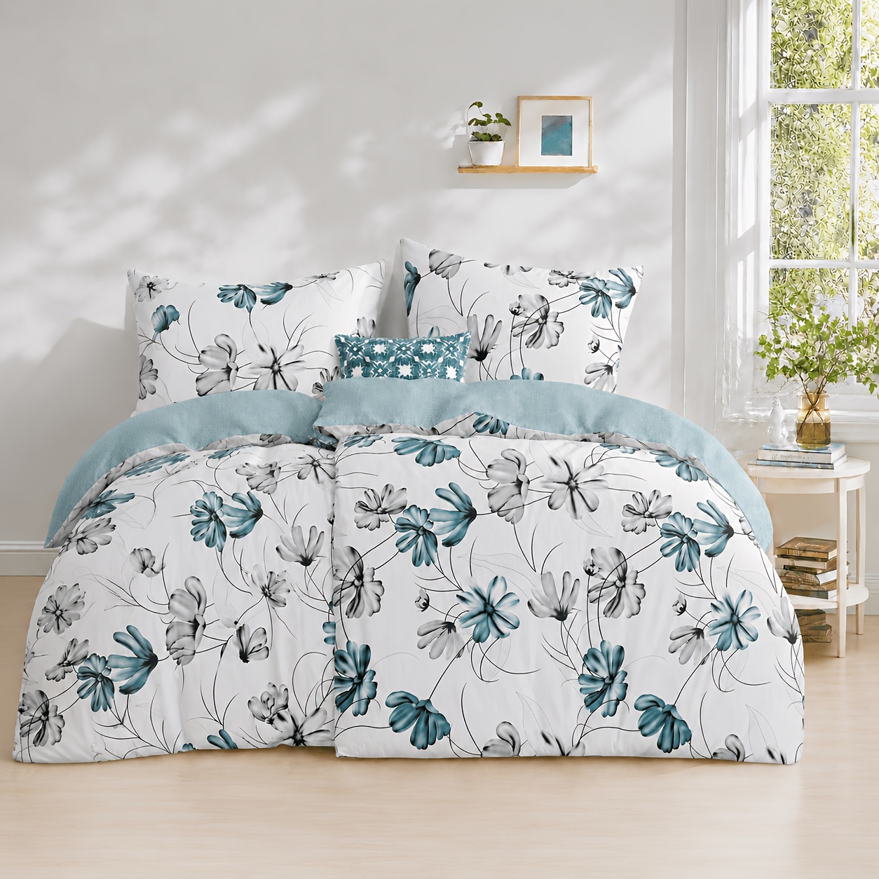 Image of 4pcs Yalan Exquisite Printed Duvet Cover Set Four-piece Set Textured Soft Duvet Cover Bedroom Aesthetic Bedding (excluding Duvet Core, Pillow Core)