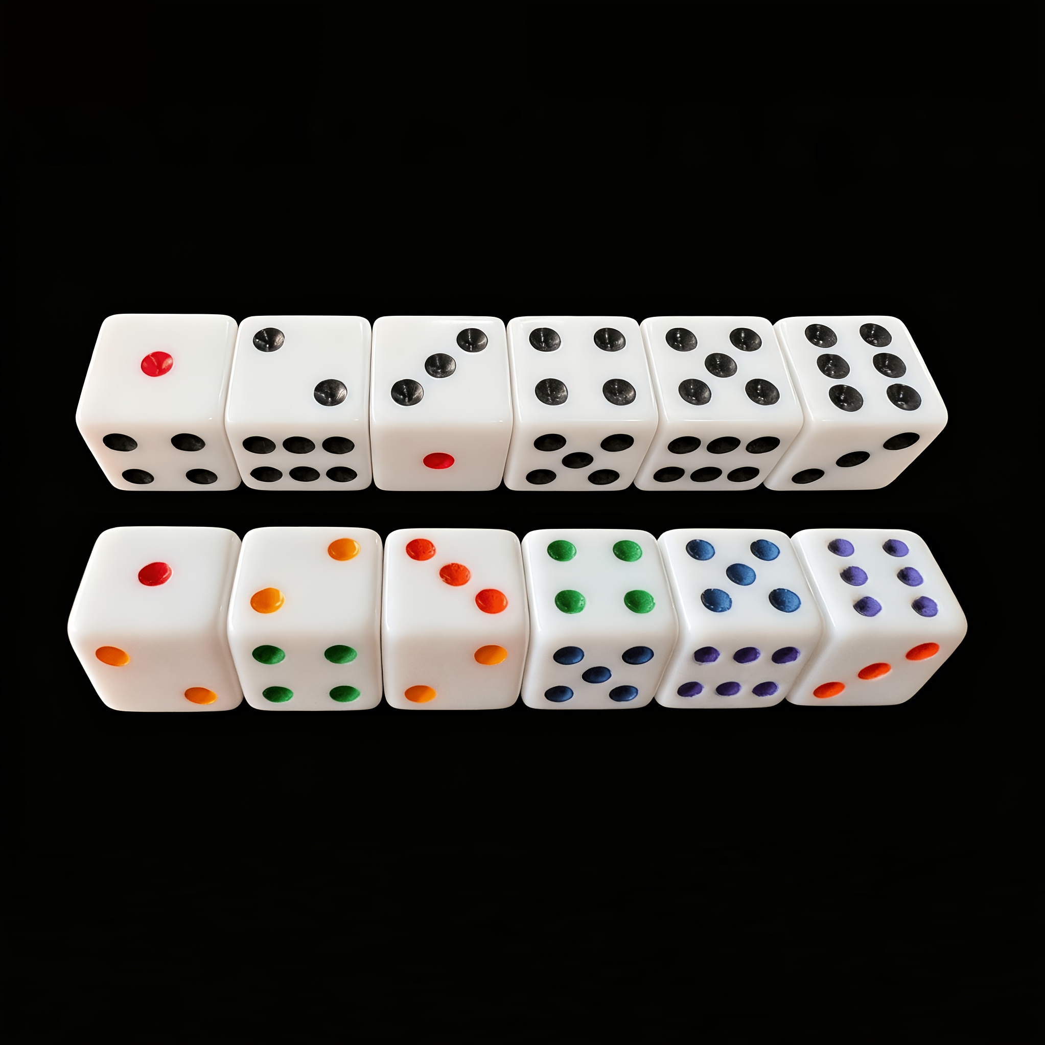 24pcs Standard White Acrylic Polyhedral Dice Set