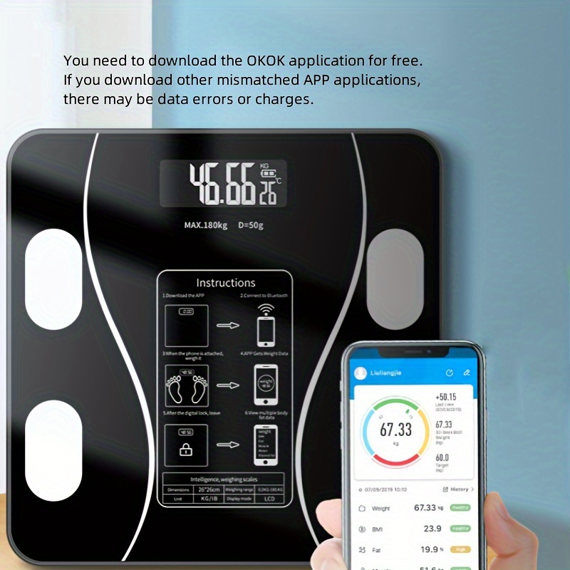 smart body weight fat scale accurately measure your   details 1