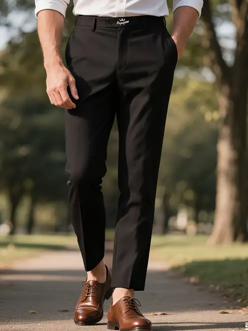 short length dress pants SNKSDGM Women's Plus Dress Pants Women Petite Short Length Black Pants for Women Petite Women's Solid Color Stretchy Wide Leg Long Palazzo Pants S