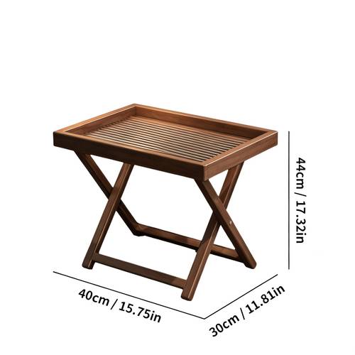 bamboo folding side table durable tv tray bed table small end table for living room bedroom
