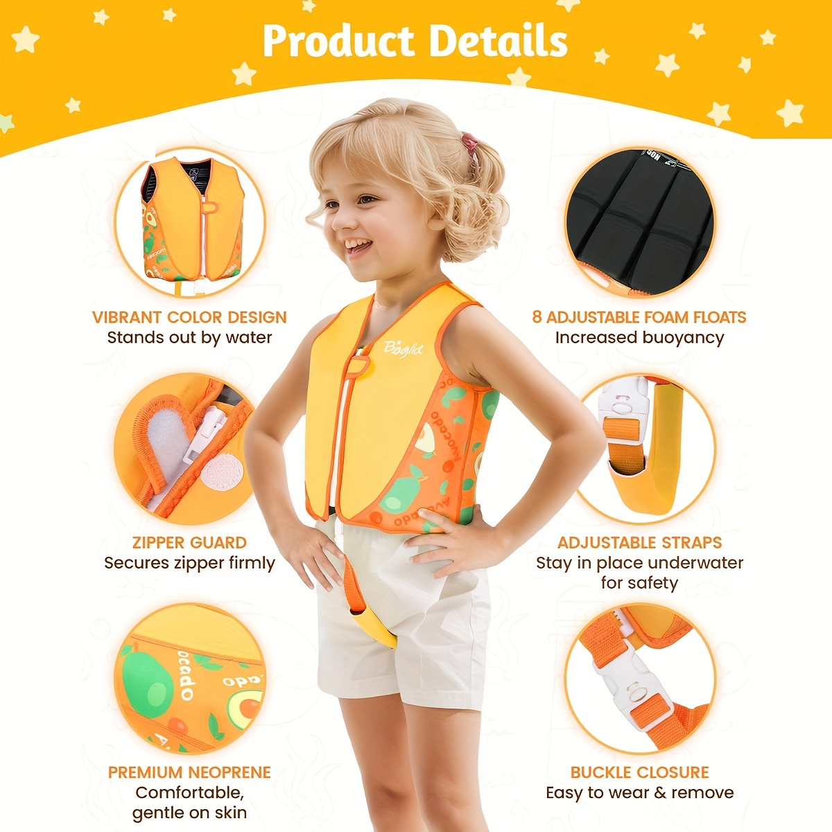 Toddler Swim Vest Buoyancy Swimming Aid Boys Girls Swim - Temu