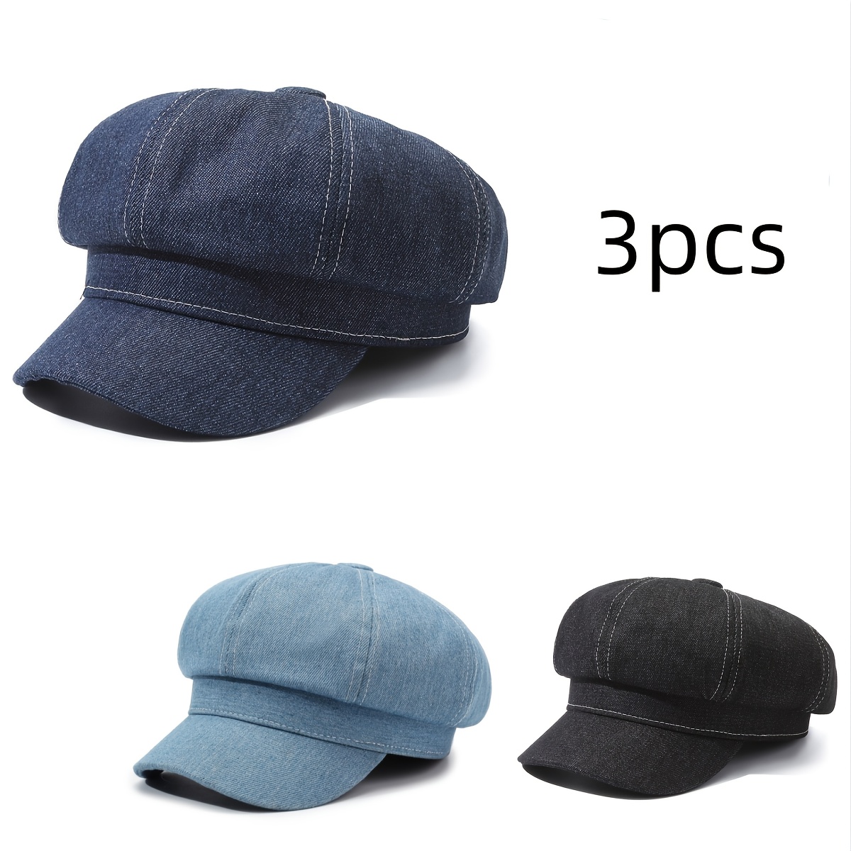 Temu – TEMU 2 Men’s Outdoor Flat Caps, Spring And Hats, Casual Flat Caps, Duckbill Hats – Adjustable Trucker Hats