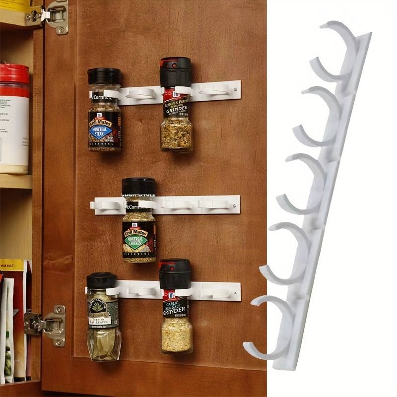 Gewürzregal Wandmontage Set Gewürzregal-Set 4er – Wandmontage, 29x6,5x6 Cm, Selbstklebend Oder Schraubbar, Für Schrank & Wand, Platzsparend, Rostfrei