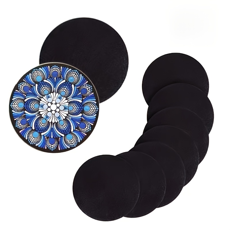 50pcs mandala dot   sheets black round versatile use diameter 15cm 5 9in art drawing paper mandala dot painting paper