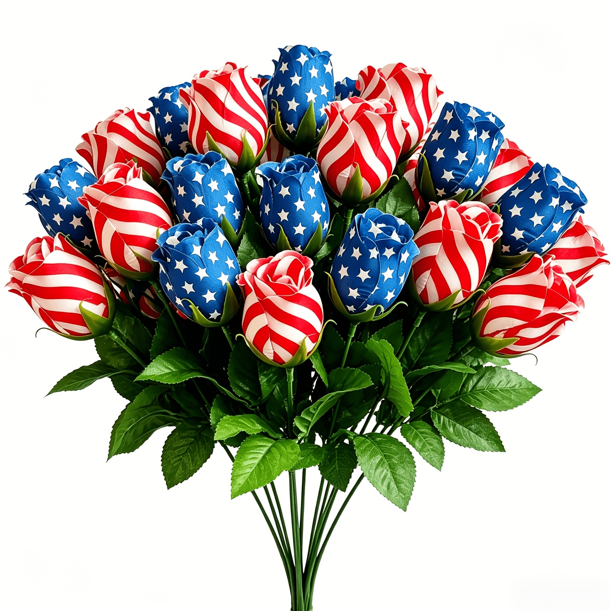 7 tulip artificial flowers anniversary flowers 250th anniversary   artificial flowers red white and   spangled banner rayon   for   decoration memorial day artificial   for cemetery graves