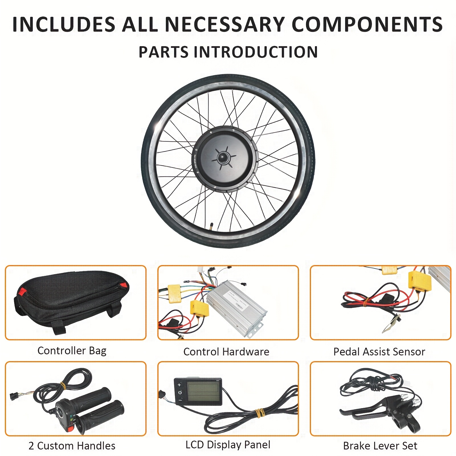 26 universal front wheel electric bike conversion kit e bike modification assembly Product details 6