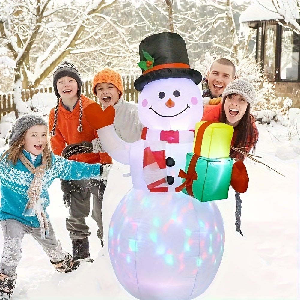 TEMU 7ft Christmas Inflatables Tree, Christmas Inflatables Yard Decoration, Aerate Christmas Tree With Santa Claus, Dog, Boxes, Ip55, Ideal For