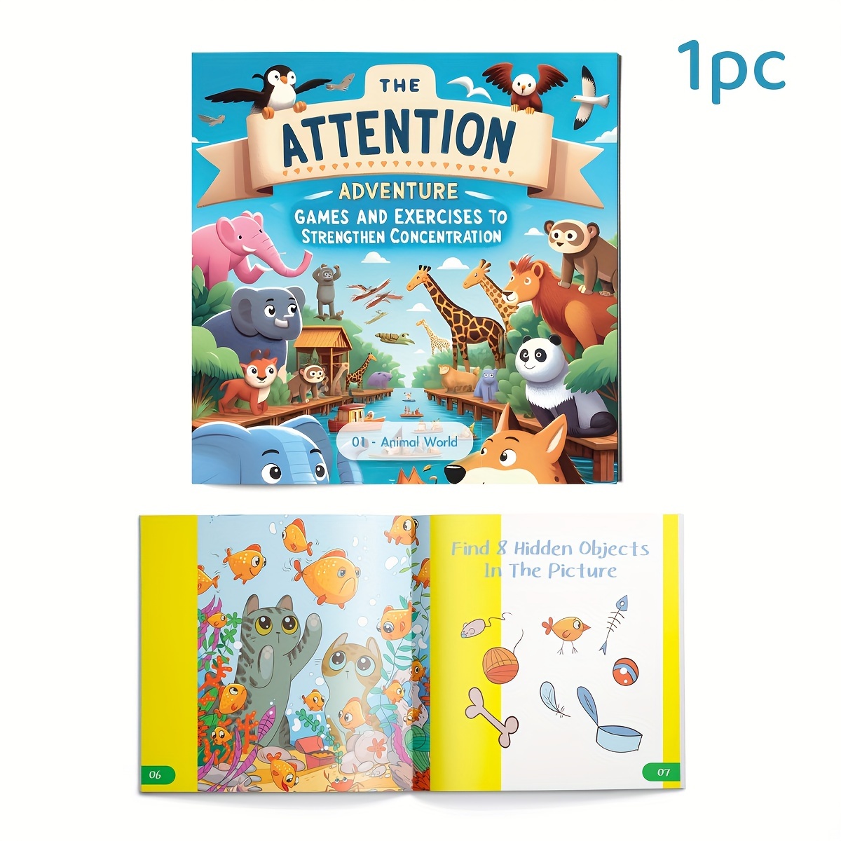 1pc Exercise Your Child's Mind with Fun & Educational Animal World Activities