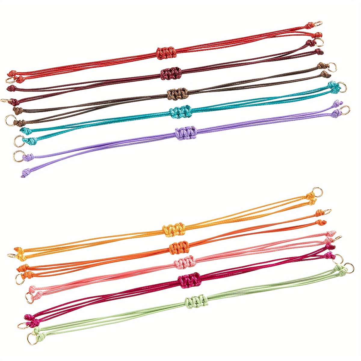 E-shop 10er-Set Dopaminfarbenes Geflochtenes Seil für DIY-Armbandherstellung
