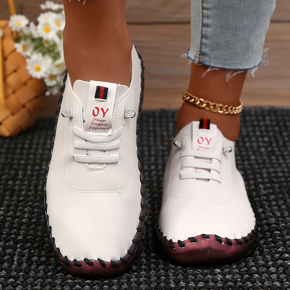 Image of [sneakers] New Women's Casual Shoes, Platform Loafers, Lace-up Flats, Walking Shoes, Driving Shoes
