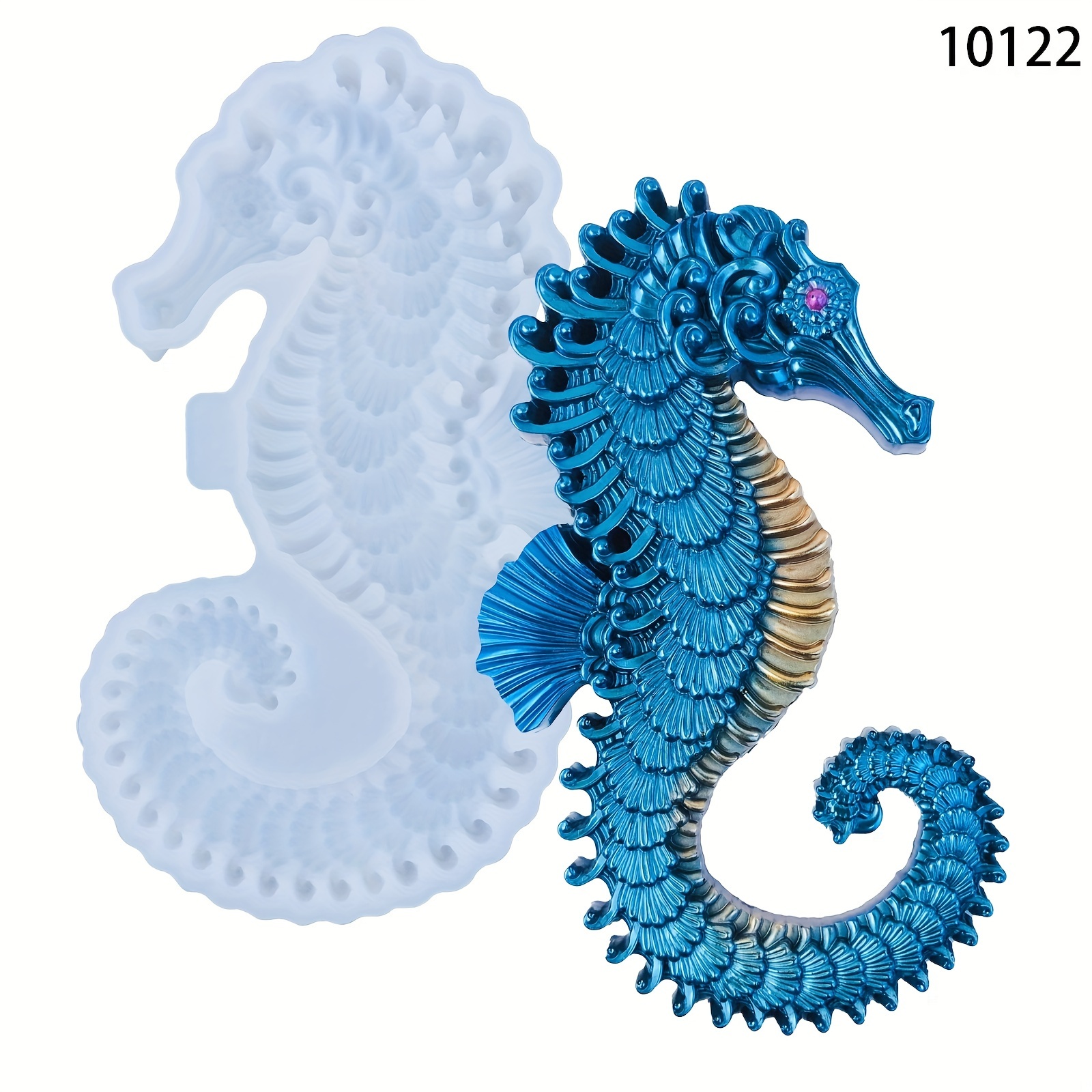 

Silicone Resin Casting Mold For Seahorse Wall Hanging Decoration - Irregular Shape Diy Craft Mold For Home Decor