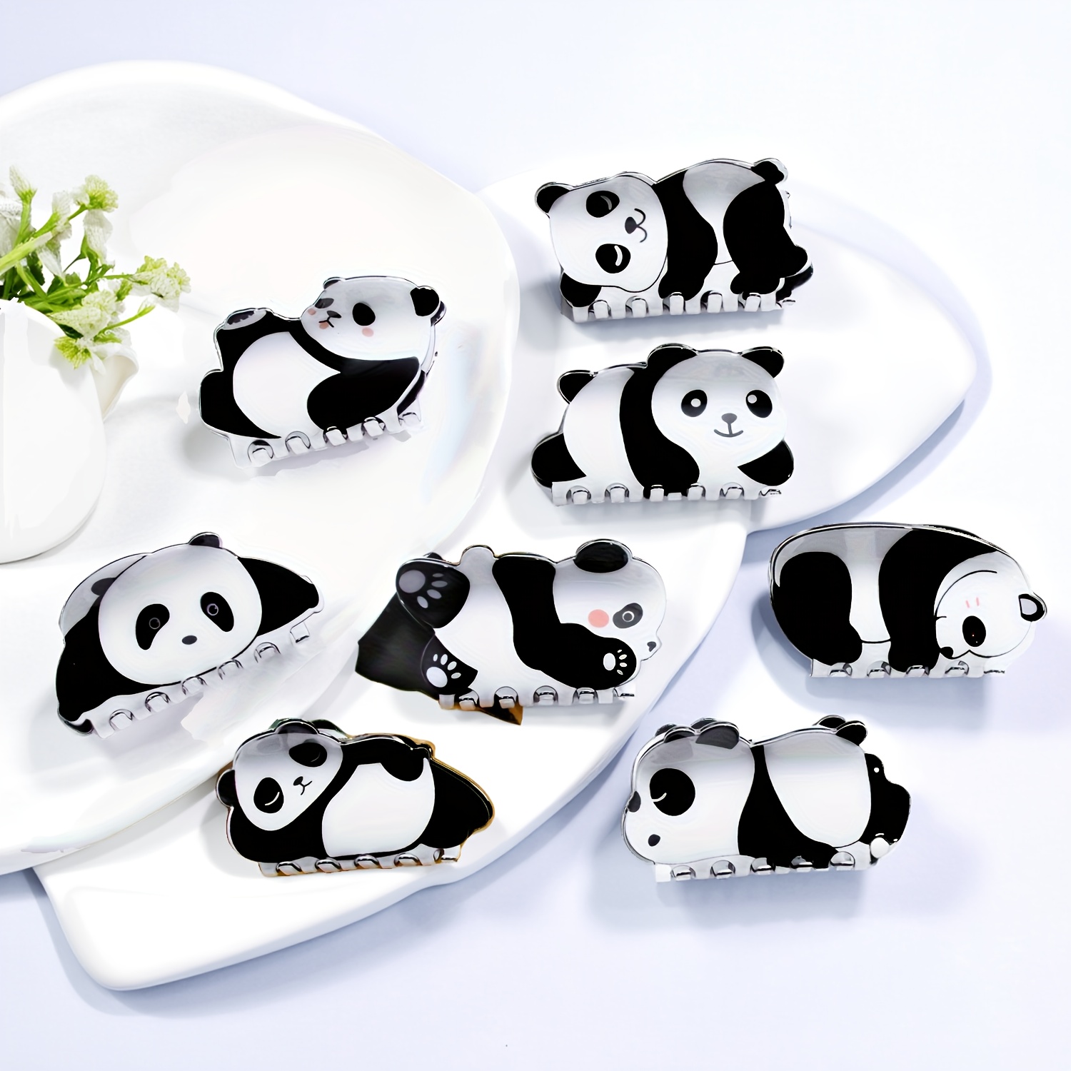 5pcs set creative and cute panda hair clips unique   accessories super adorable fun hairpins suitable for women and s updos   daily styling parties or travel Product details 1