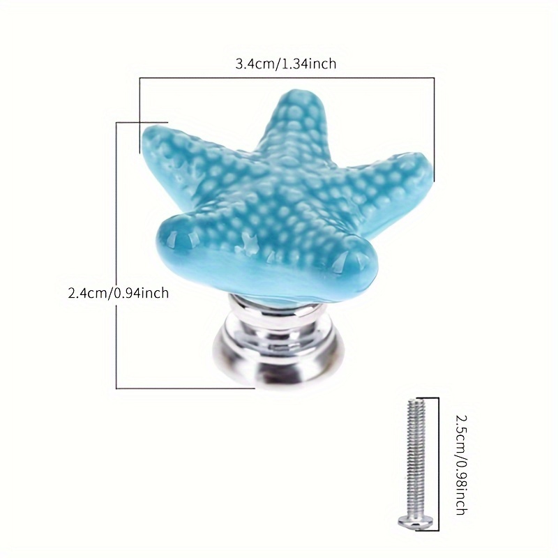 6pcs ceramic drawer pulls suitable coastal dressers - Temu