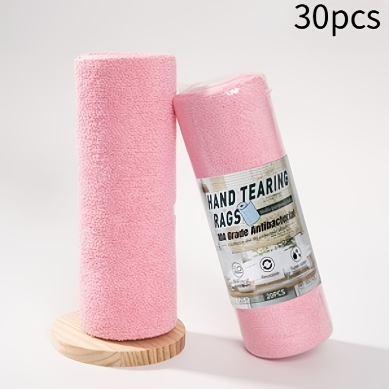 TEMU 30 Reusable Microfiber Towels, Hand-torn Cleaning Towels, Disposable Napkins, Household Kitchen Towel Rolls, Dish Cloth Replacements, Purpose
